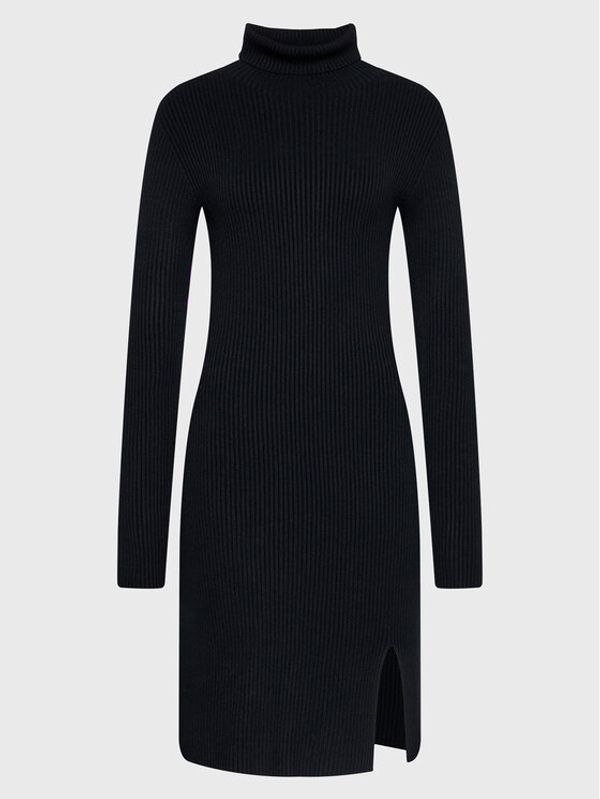 Kontatto Kontatto Плетена рокля 3M7616N Черен Slim Fit