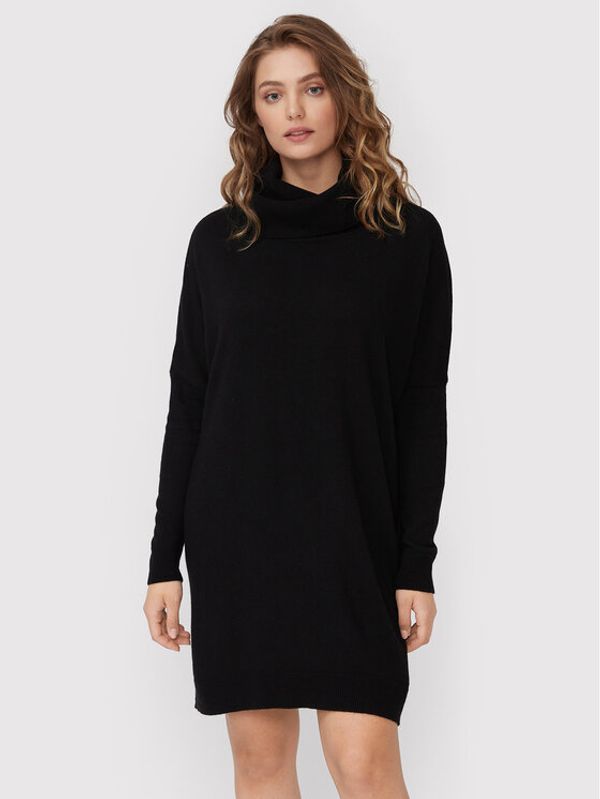 Kontatto Kontatto Плетена рокля 3M7666 Черен Regular Fit