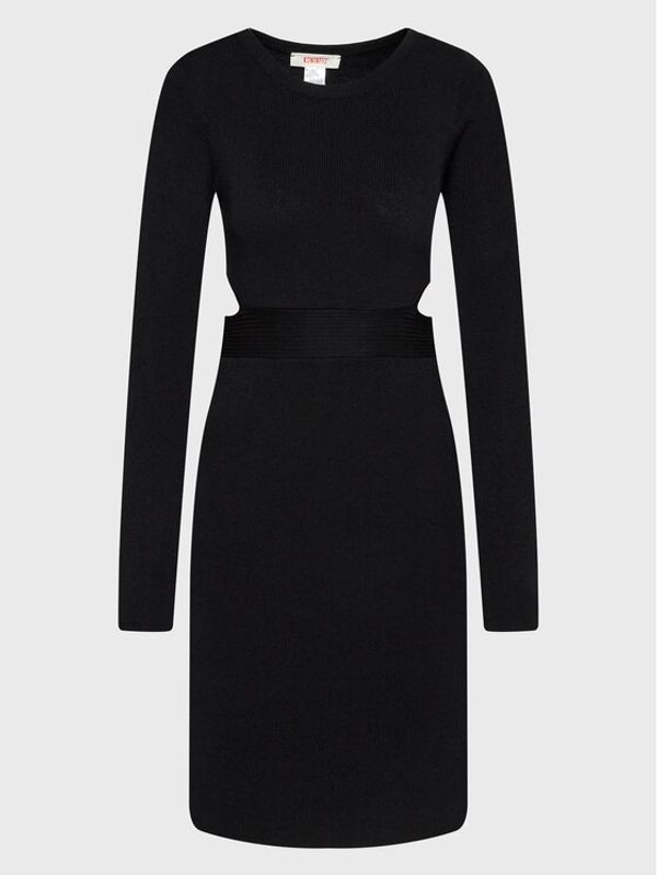 Kontatto Kontatto Плетена рокля 3M7756 Черен Slim Fit