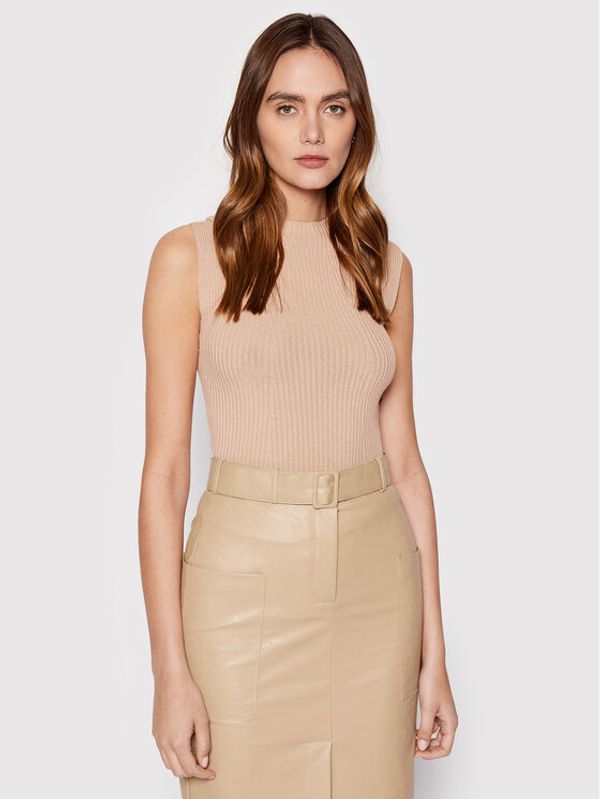 Kontatto Kontatto Пуловер 3M7409 Бежов Slim Fit