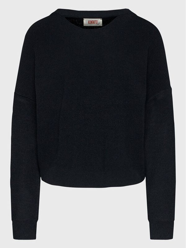 Kontatto Kontatto Пуловер 3M7760 Черен Relaxed Fit