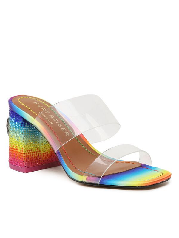Kurt Geiger Kurt Geiger Чехли Kensington Block Sandal 8650869999 Прозрачен
