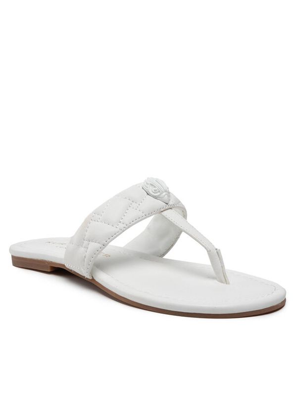 Kurt Geiger Kurt Geiger Джапанки Kensington T-Bar Sandal 8651410109 Бял