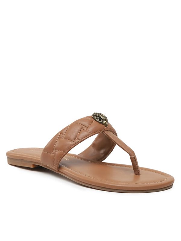 Kurt Geiger Kurt Geiger Джапанки Kensington T-Bar Sandal 8651448109 Кафяв