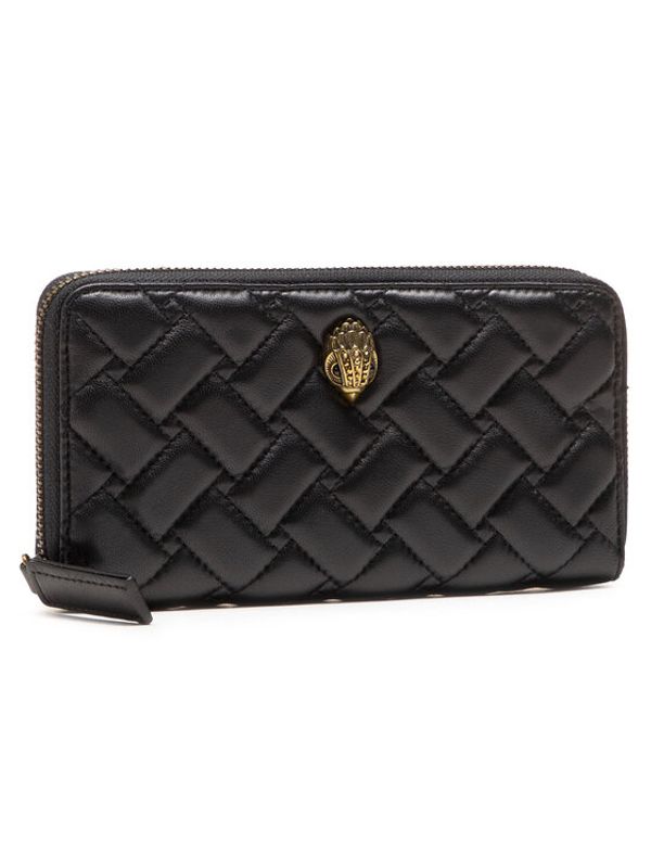 Kurt Geiger Kurt Geiger Голям дамски портфейл K Zip Around Wallet Eagle 1803000109 Черен