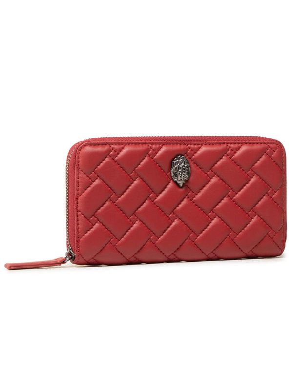 Kurt Geiger Kurt Geiger Голям дамски портфейл Zip Around Wallet Eagle 1803051109 Червен
