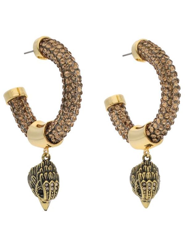 Kurt Geiger Kurt Geiger Обици Crystal Rope Hoops 9628861999 Златист
