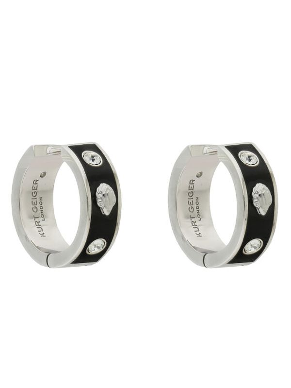 Kurt Geiger Kurt Geiger Обици Enamel Eagle Hoops 8838205429 Черен
