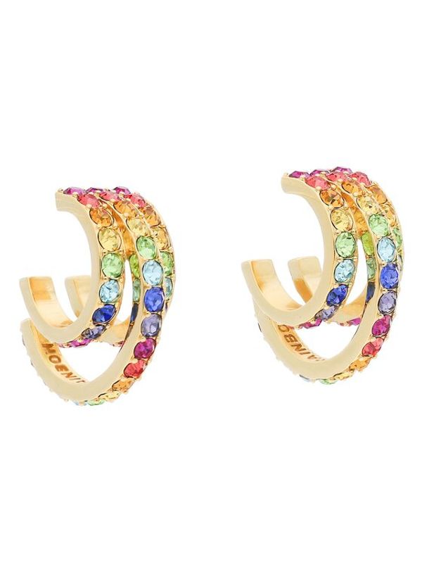 Kurt Geiger Kurt Geiger Обици Rainbow Triple Hoops 8843069429 Златист