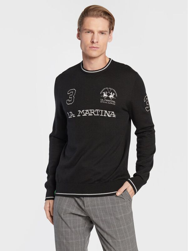 La Martina La Martina Пуловер UMS304 YW025 Черен Regular Fit