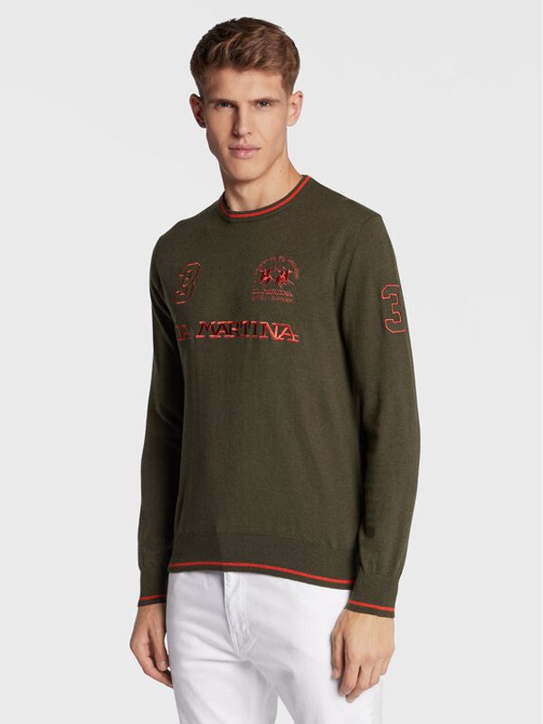 La Martina La Martina Пуловер UMS304 YW025 Зелен Regular Fit