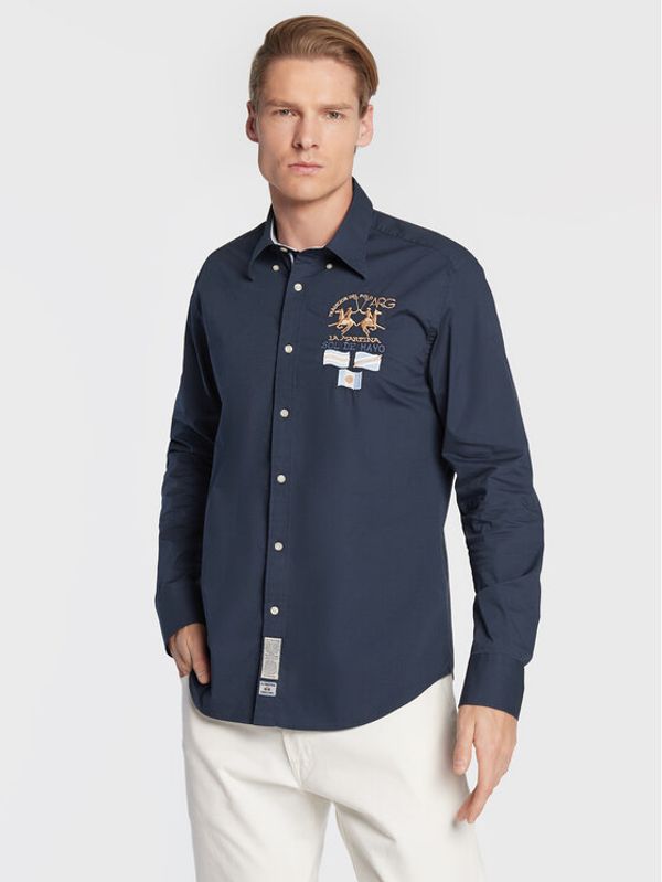 La Martina La Martina Риза UMC303 PP483 Тъмносин Regular Fit