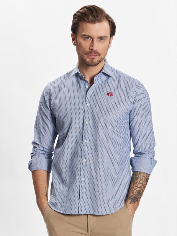 La Martina La Martina Риза VMC008 JQ047 Син Regular Fit