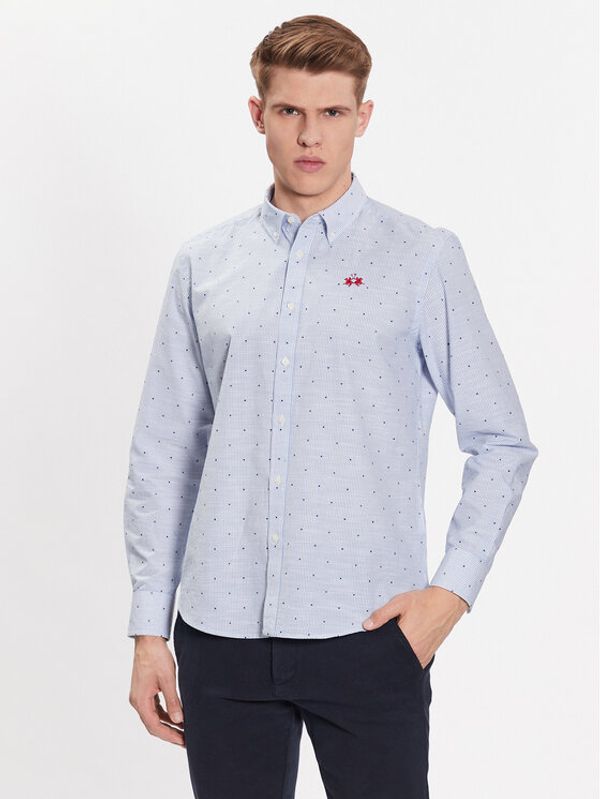 La Martina La Martina Риза VMC010 PP613 Син Regular Fit