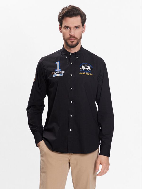 La Martina La Martina Риза VMC304 PP483 Черен Regular Fit