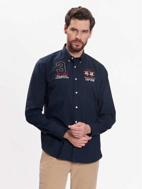 La Martina La Martina Риза VMC602 PP483 Тъмносин Regular Fit