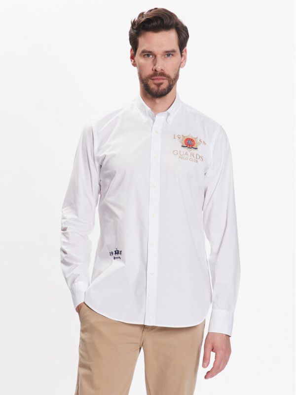 La Martina La Martina Риза VMCG30 PP483 Бял Regular Fit