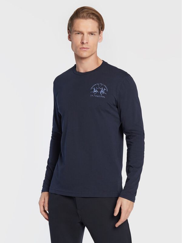 La Martina La Martina Тениска с дълъг ръкав UMR003 JS206 Тъмносин Regular Fit