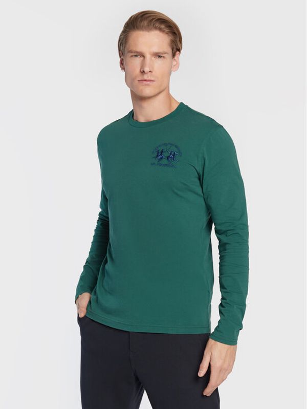 La Martina La Martina Тениска с дълъг ръкав UMR003 JS206 Зелен Regular Fit