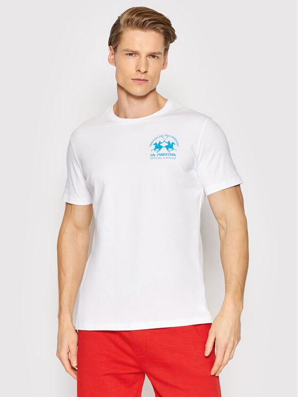La Martina La Martina Тишърт TMR011 JS206 Бял Regular Fit