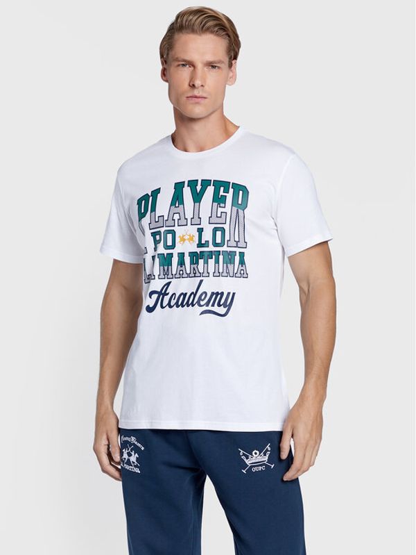 La Martina La Martina Тишърт UMR304 JS206 Бял Regular Fit