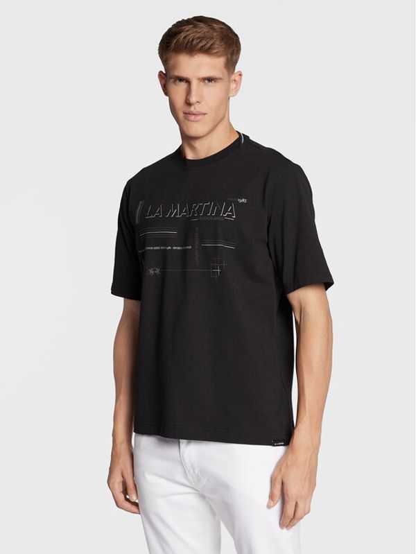 La Martina La Martina Тишърт UMR314 JS324 Черен Regular Fit