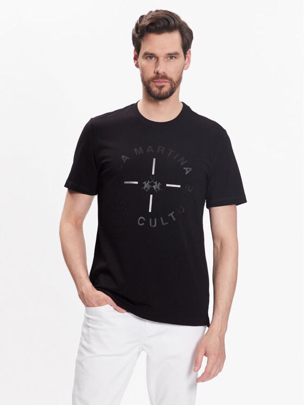 La Martina La Martina Тишърт VMR307 JS324 Черен Regular Fit