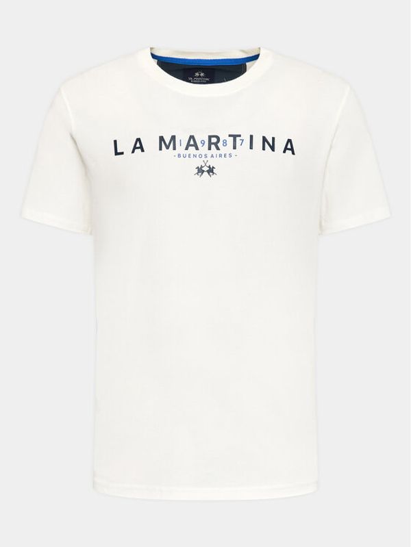 La Martina La Martina Тишърт WMR005 JS206 Бял Regular Fit