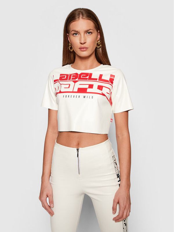 LaBellaMafia LaBellaMafia Блуза 21767 Бял Cropped Fit