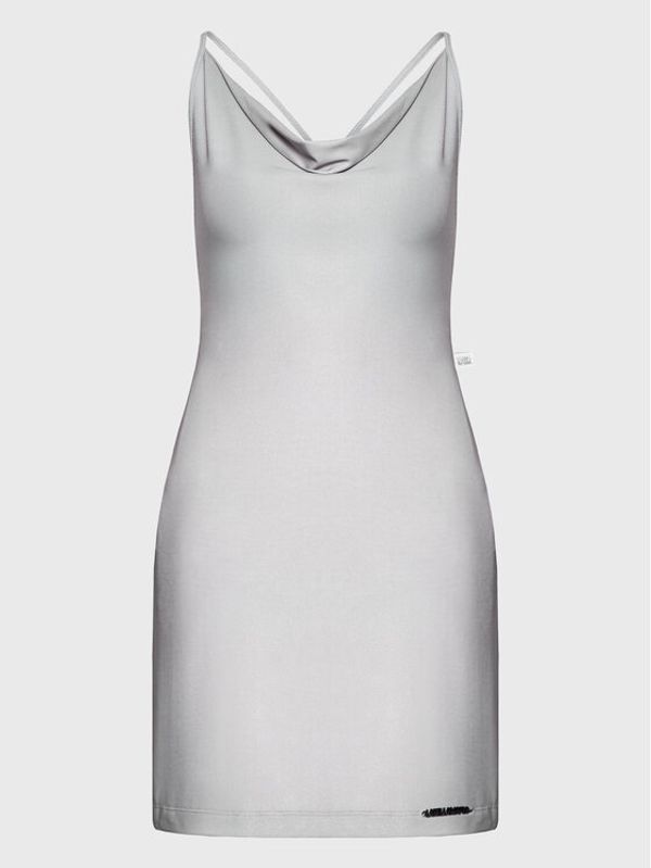 LaBellaMafia LaBellaMafia Коктейлна рокля 25547 Сребрист Slim Fit