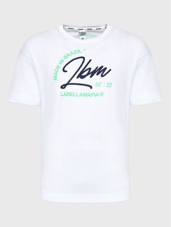 LaBellaMafia LaBellaMafia Тишърт 25565 Бял Relaxed Fit