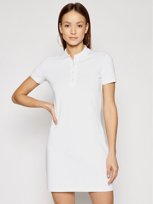 Lacoste Lacoste Ежедневна рокля EF5473 Бял Slim Fit