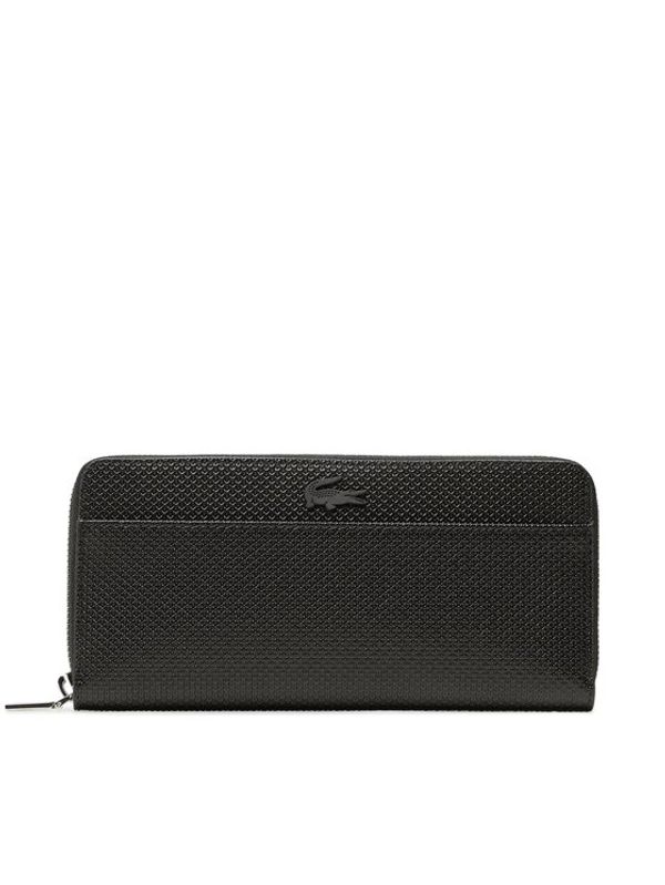 Lacoste Lacoste Голям дамски портфейл L Zip Wallet NF3885KL Черен