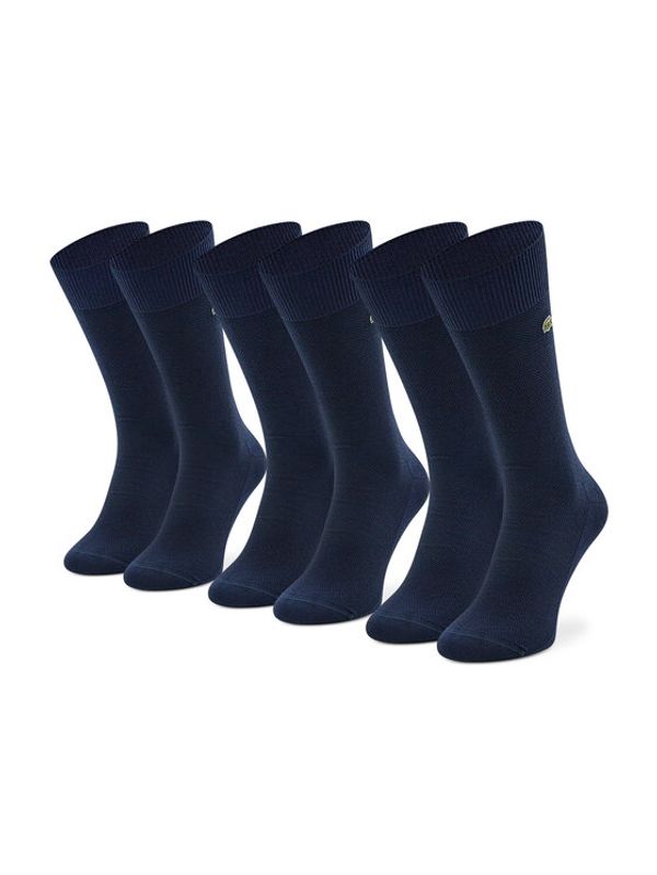 Lacoste Lacoste Комплект 3 чифта дълги чорапи мъжки RA4261 Тъмносин