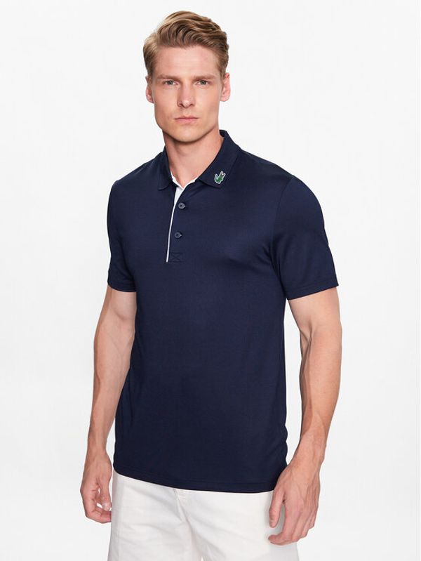 Lacoste Lacoste Тениска с яка и копчета DH3982 Тъмносин Regular Fit