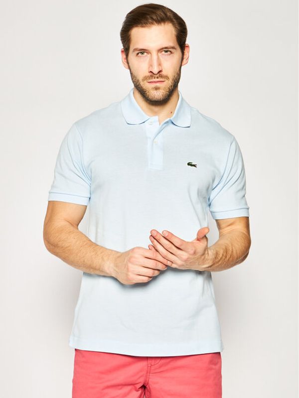 Lacoste Lacoste Тениска с яка и копчета L1212 Син Classic Fit
