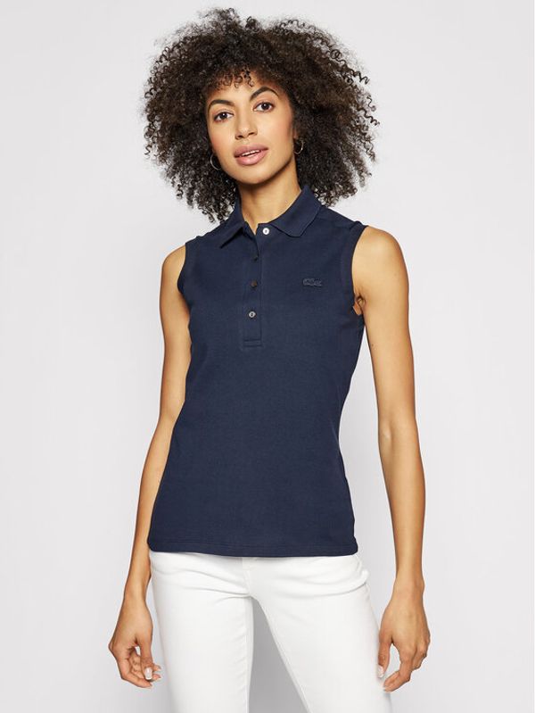 Lacoste Lacoste Тениска с яка и копчета PF5445 Тъмносин Slim Fit