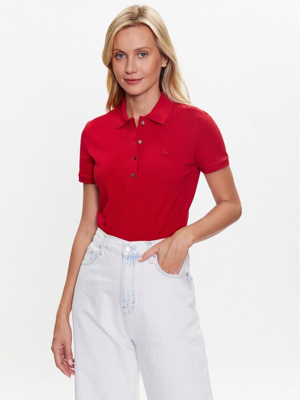 Lacoste Lacoste Тениска с яка и копчета PF5462 Червен Regular Fit