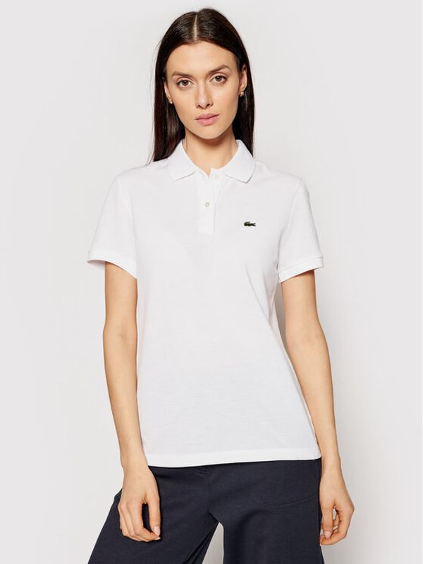 Lacoste Lacoste Тениска с яка и копчета PF7839 Бял Classic Fit