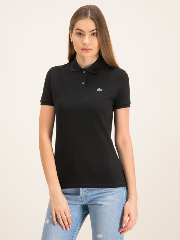 Lacoste Lacoste Тениска с яка и копчета PF7839 Черен Classic Fit
