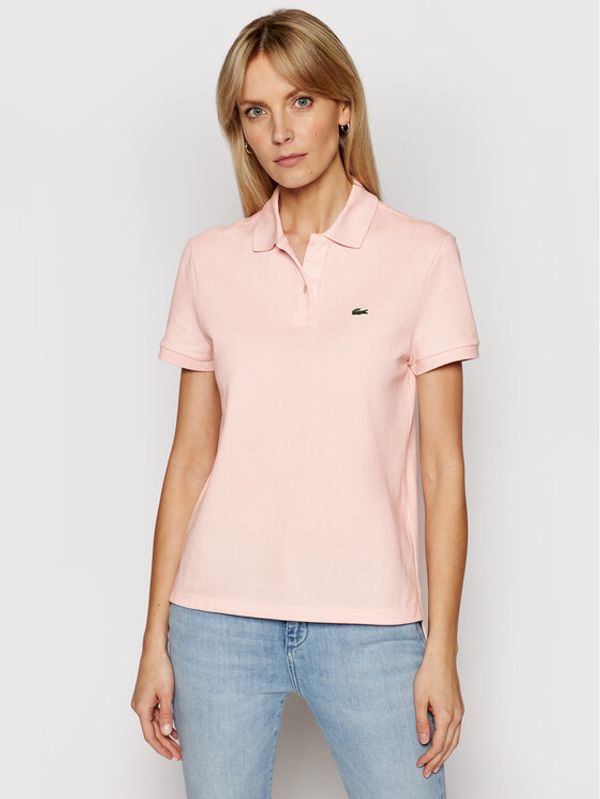 Lacoste Lacoste Тениска с яка и копчета PF7839 Розов Regular Fit
