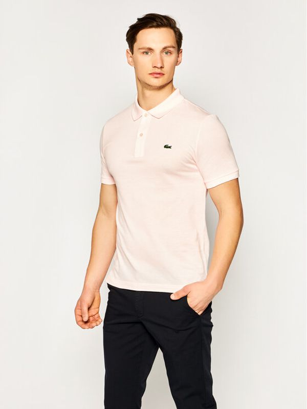Lacoste Lacoste Тениска с яка и копчета PH4012 Розов Slim Fit