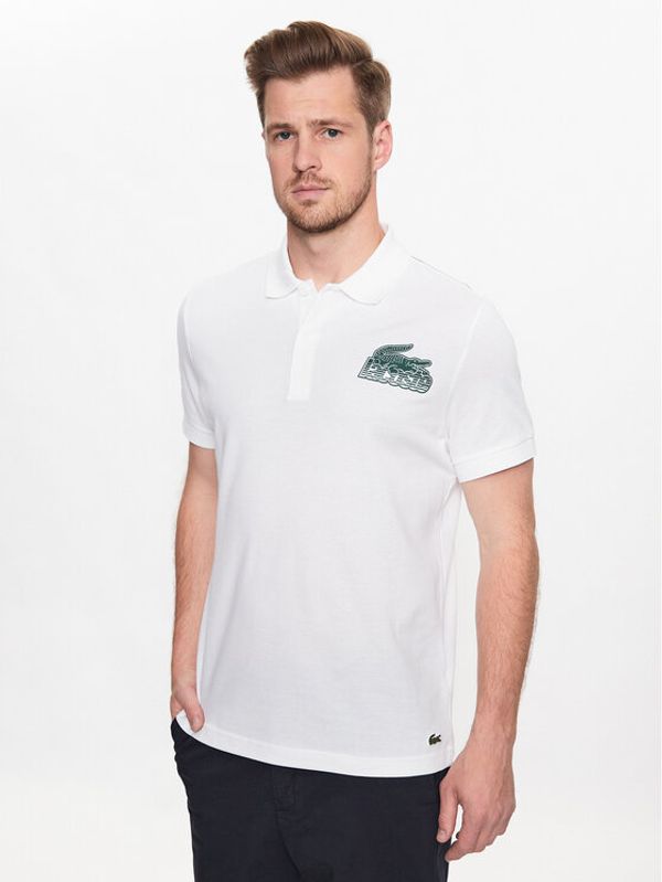 Lacoste Lacoste Тениска с яка и копчета PH5076 Бял Regular Fit