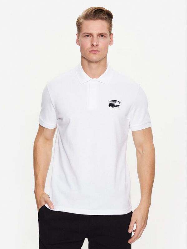 Lacoste Lacoste Тениска с яка и копчета PH9535 Бял Regular Fit