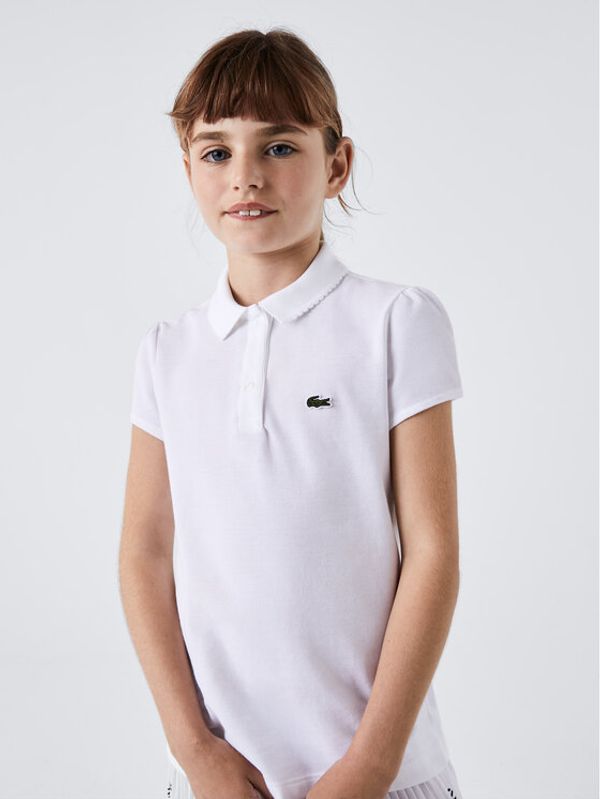 Lacoste Lacoste Тениска с яка и копчета PJ3594 Бял Regular Fit