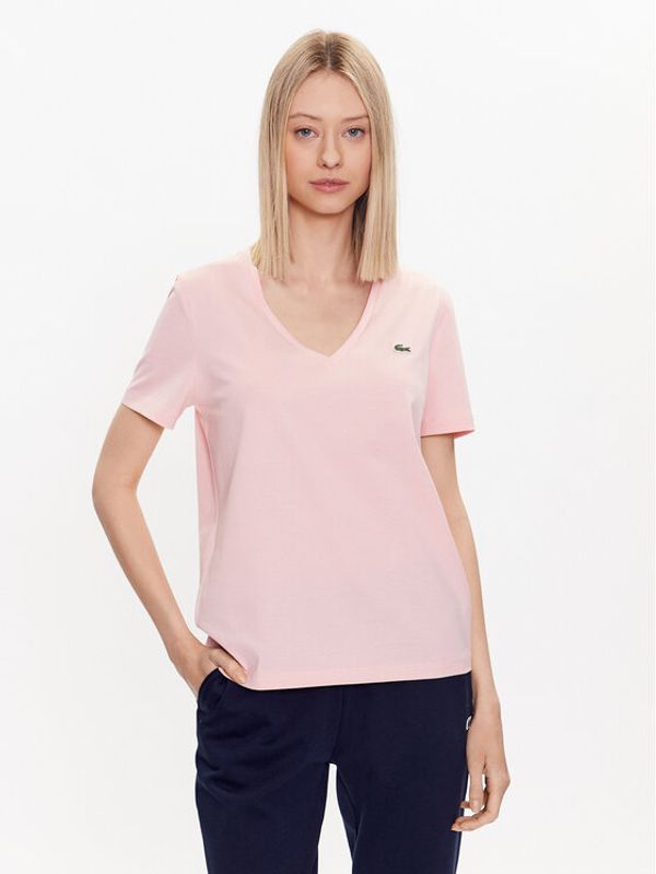 Lacoste Lacoste Тишърт TF8392 Розов Regular Fit