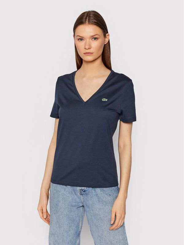 Lacoste Lacoste Тишърт TF8392 Тъмносин Relaxed Fit