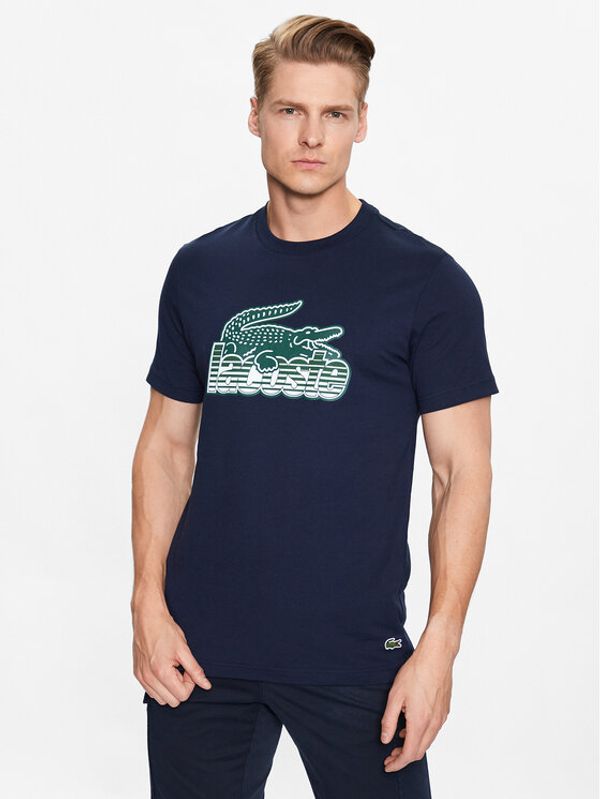 Lacoste Lacoste Тишърт TH5070 Тъмносин Regular Fit