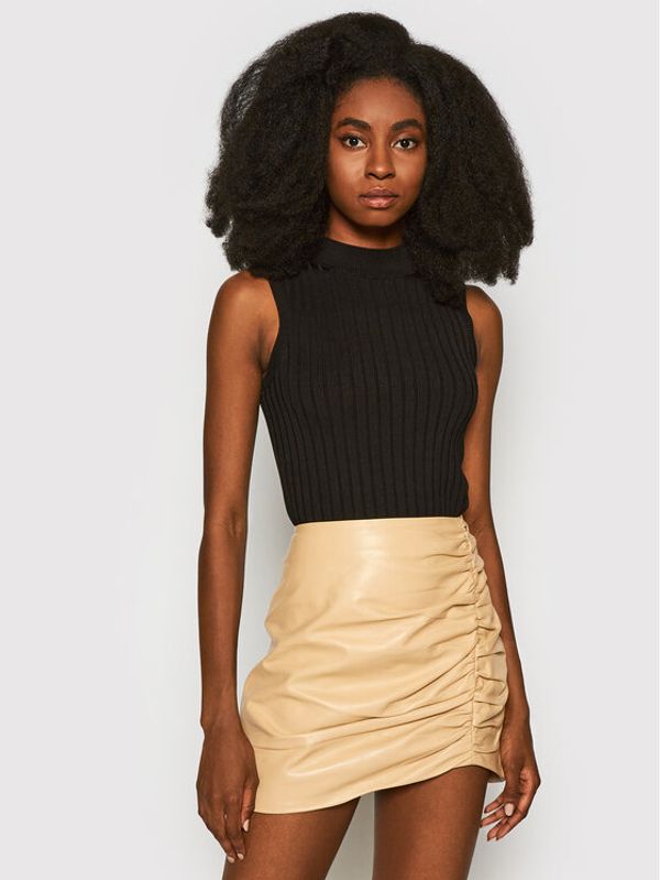 LaMarque LaMarque Кожена пола Aricia Бежов Slim Fit