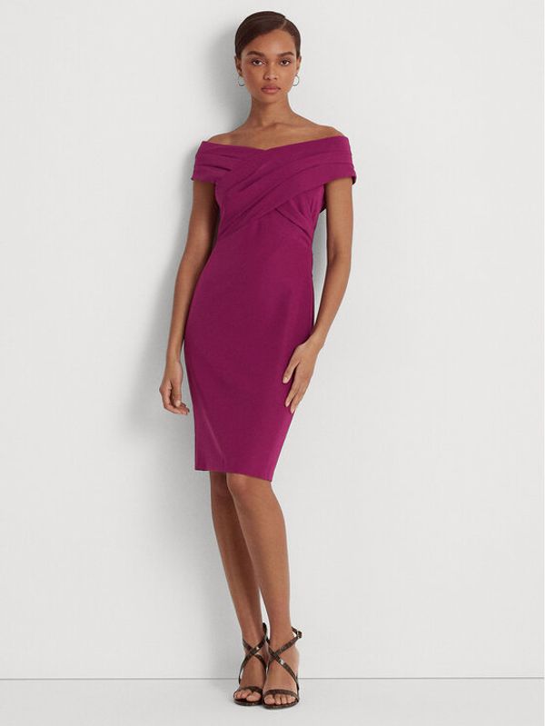 Lauren Ralph Lauren Lauren Ralph Lauren Коктейлна рокля 253855241012 Виолетов Slim Fit